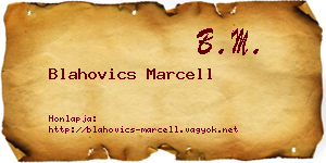 Blahovics Marcell névjegykártya